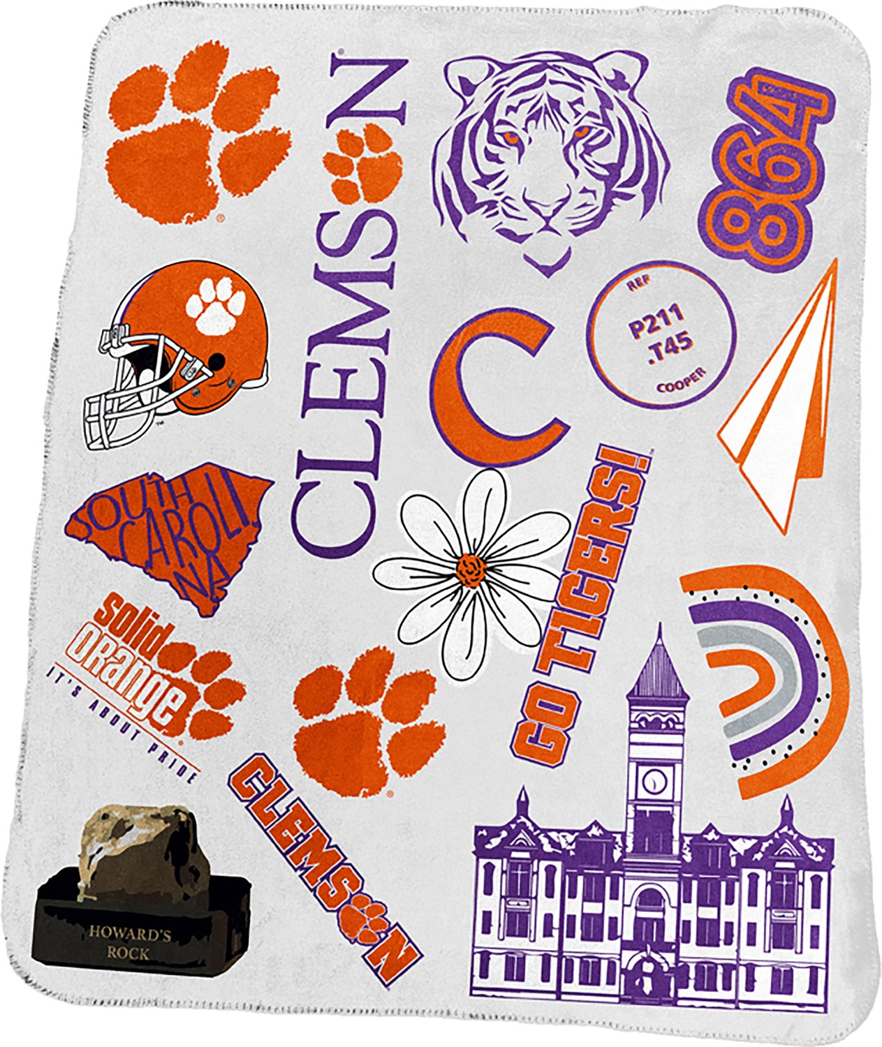 LOGO Clemson Deluxe Native Fleece 50x60