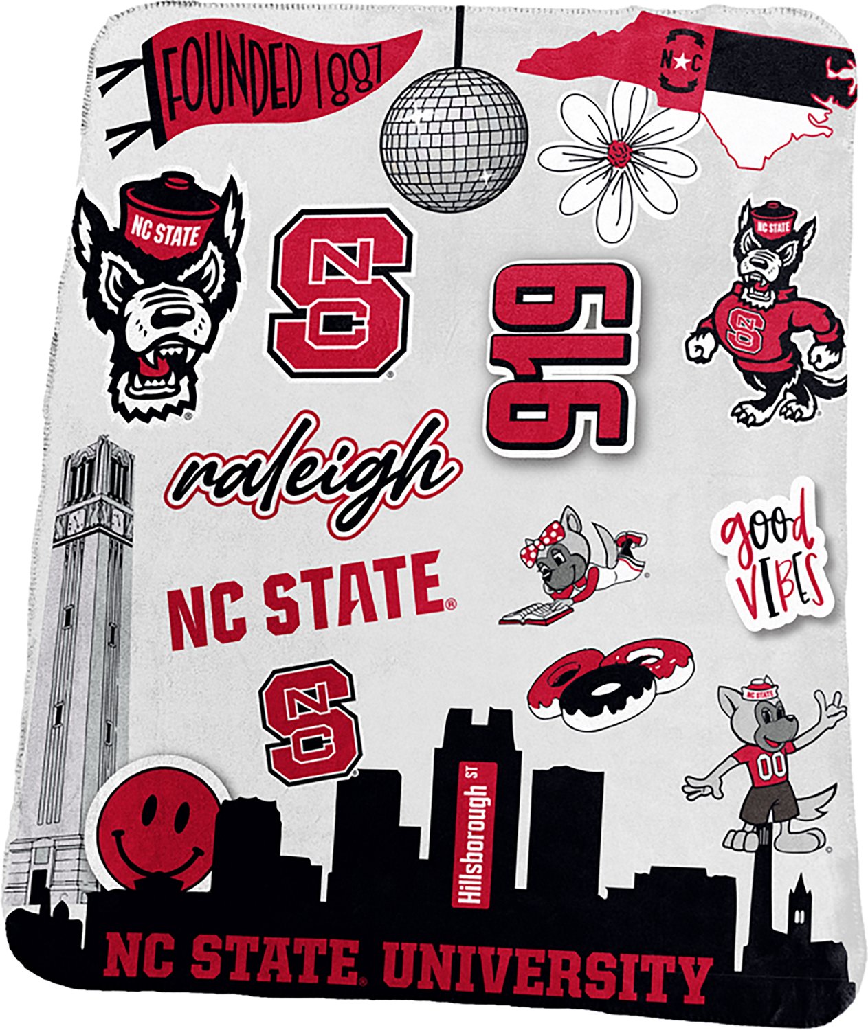 LOGO NC State Deluxe Native Fleece 50x60