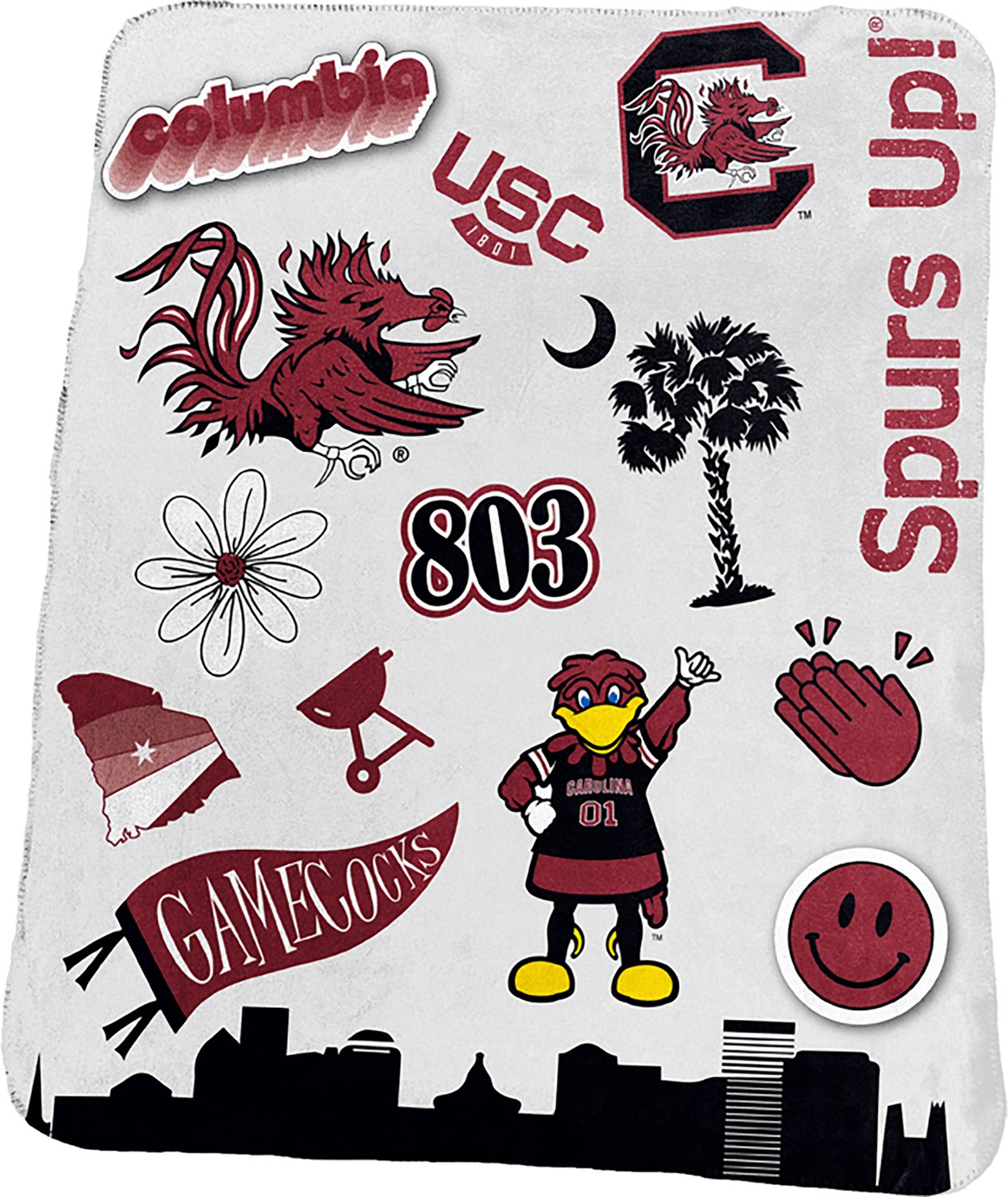 LOGO South Carolina Deluxe Native Fleece 50x60