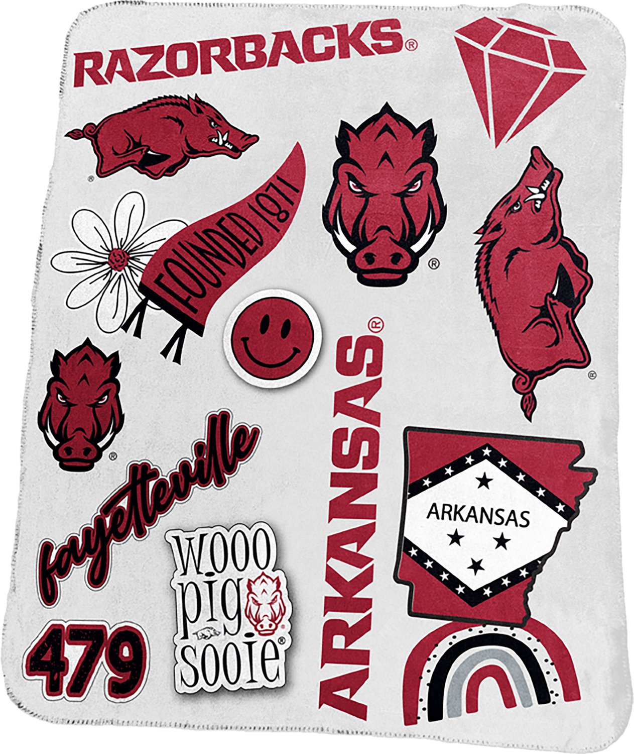 LOGO Arkansas Deluxe Native Fleece 50x60