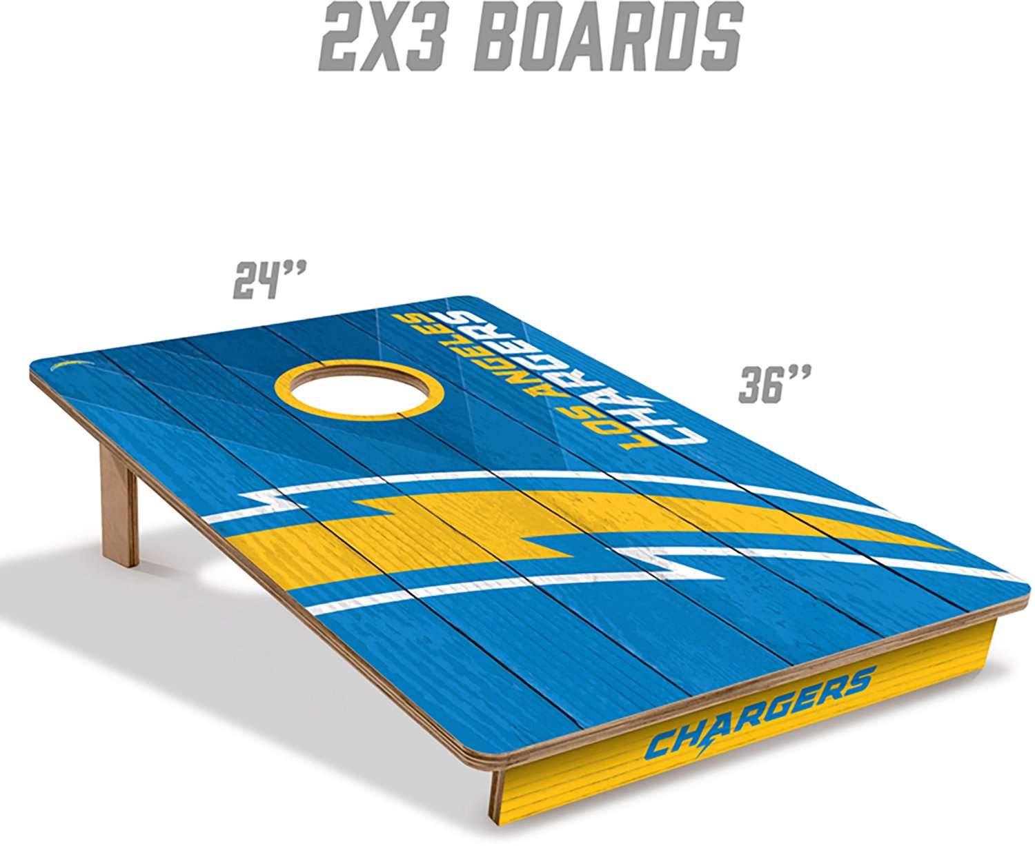 YouTheFan Los Angeles Chargers 2' x 3' Cornhole Game - view number 5