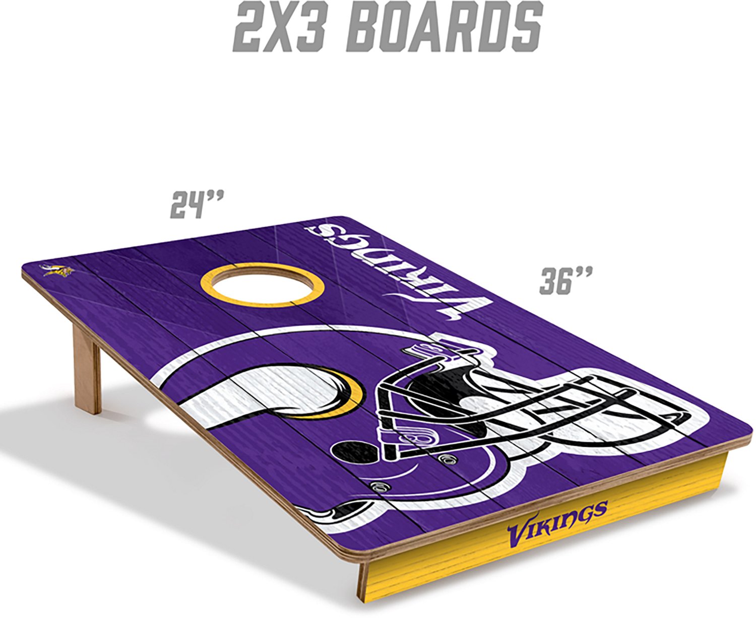 YouTheFan Minnesota Vikings 2' x 3' Cornhole Game - view number 5