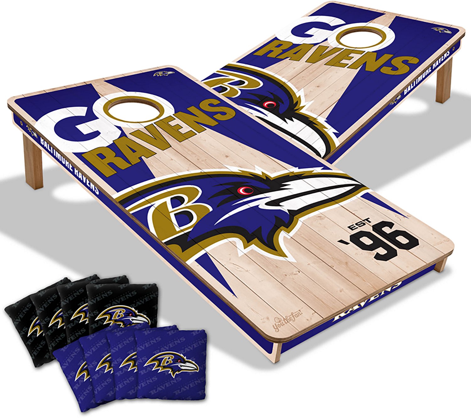 YouTheFan Baltimore Ravens Cornhole Set