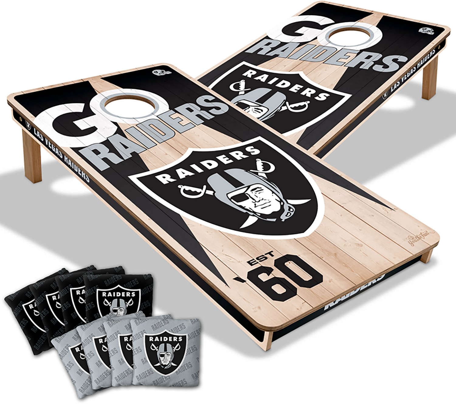 YouTheFan Las Vegas Raiders Cornhole Set