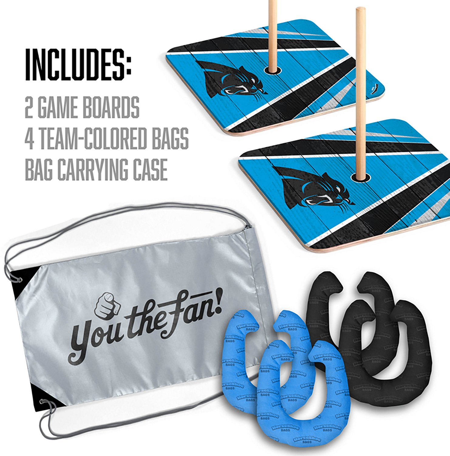 YouTheFan Carolina Panthers Horseshoe Bags - view number 2
