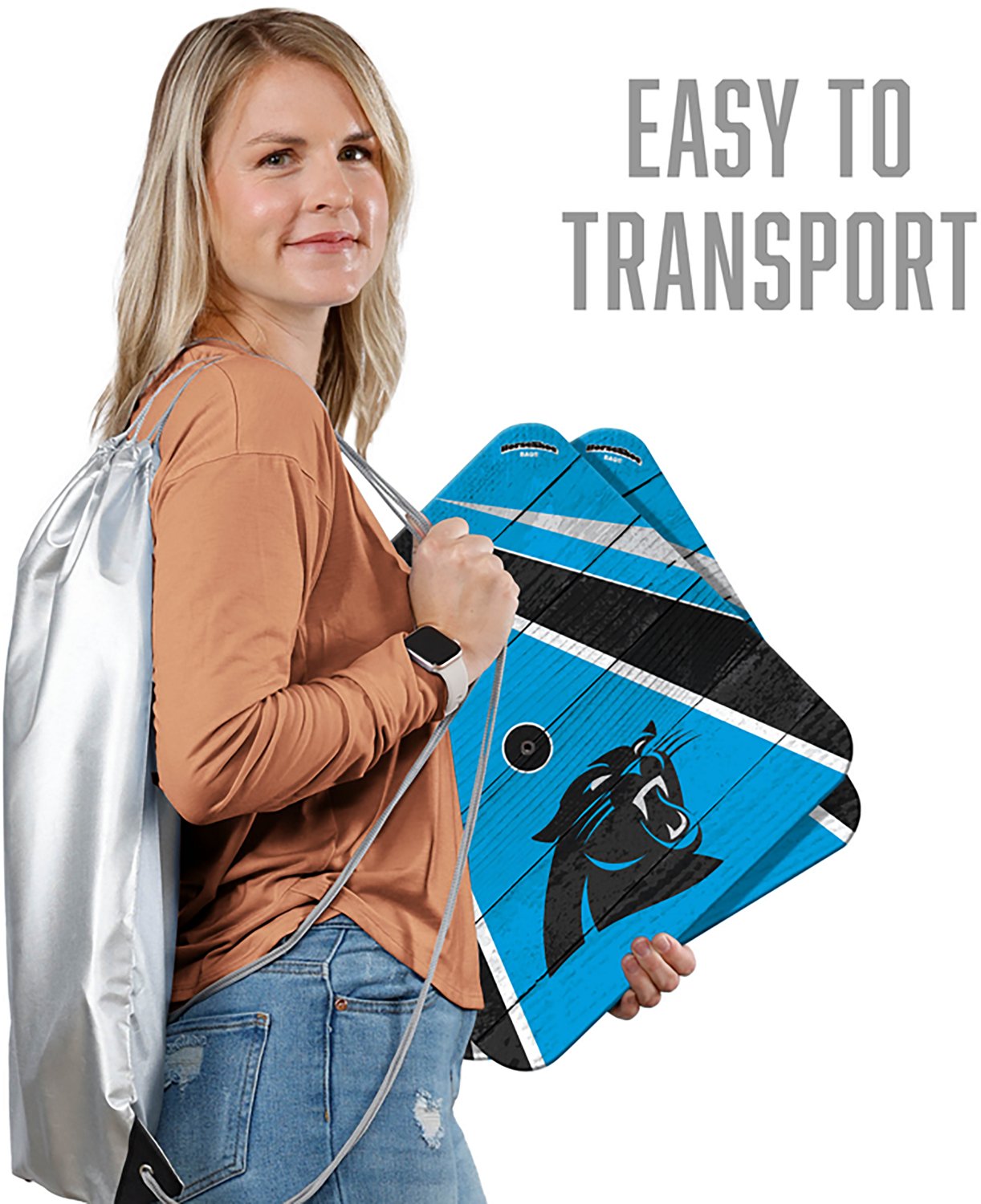 YouTheFan Carolina Panthers Horseshoe Bags - view number 5