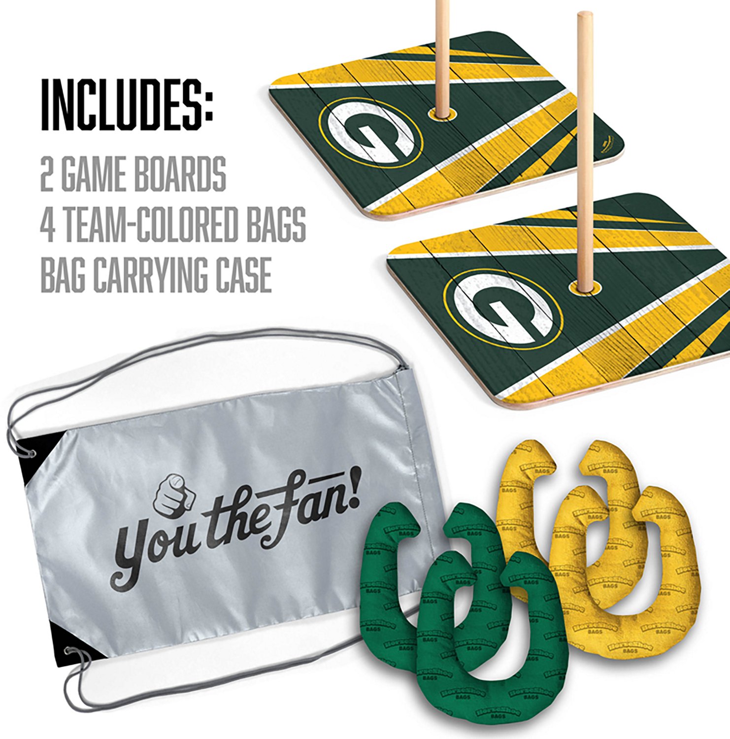YouTheFan Green Bay Packers Horseshoe Bags - view number 2