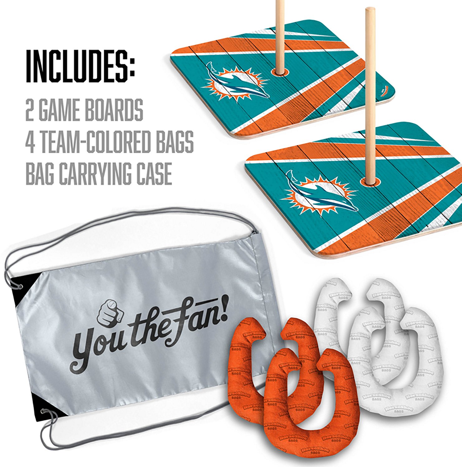 YouTheFan Miami Dolphins Horseshoe Bags