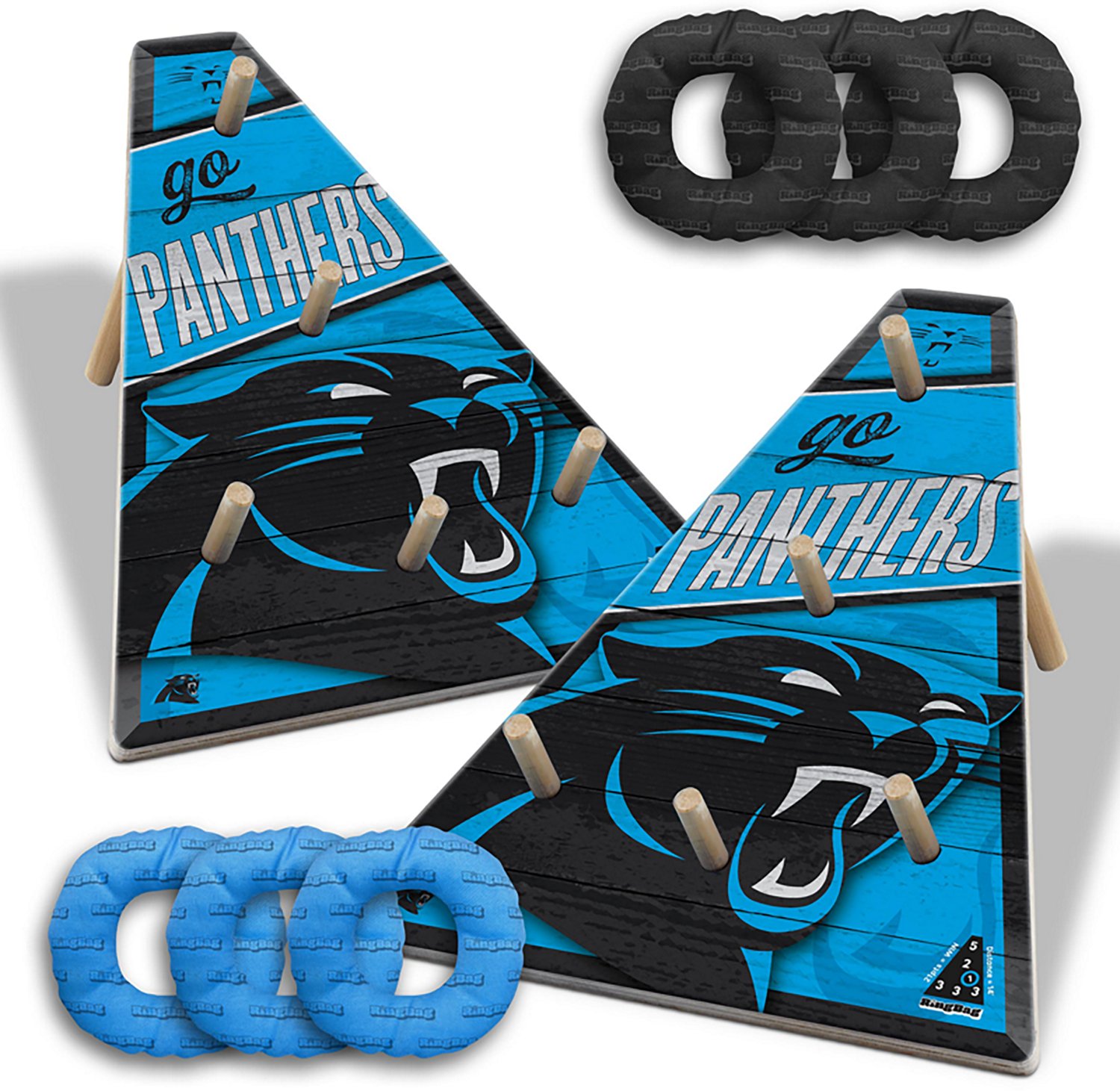 YouTheFan Carolina Panthers RingBag Cornhole Game