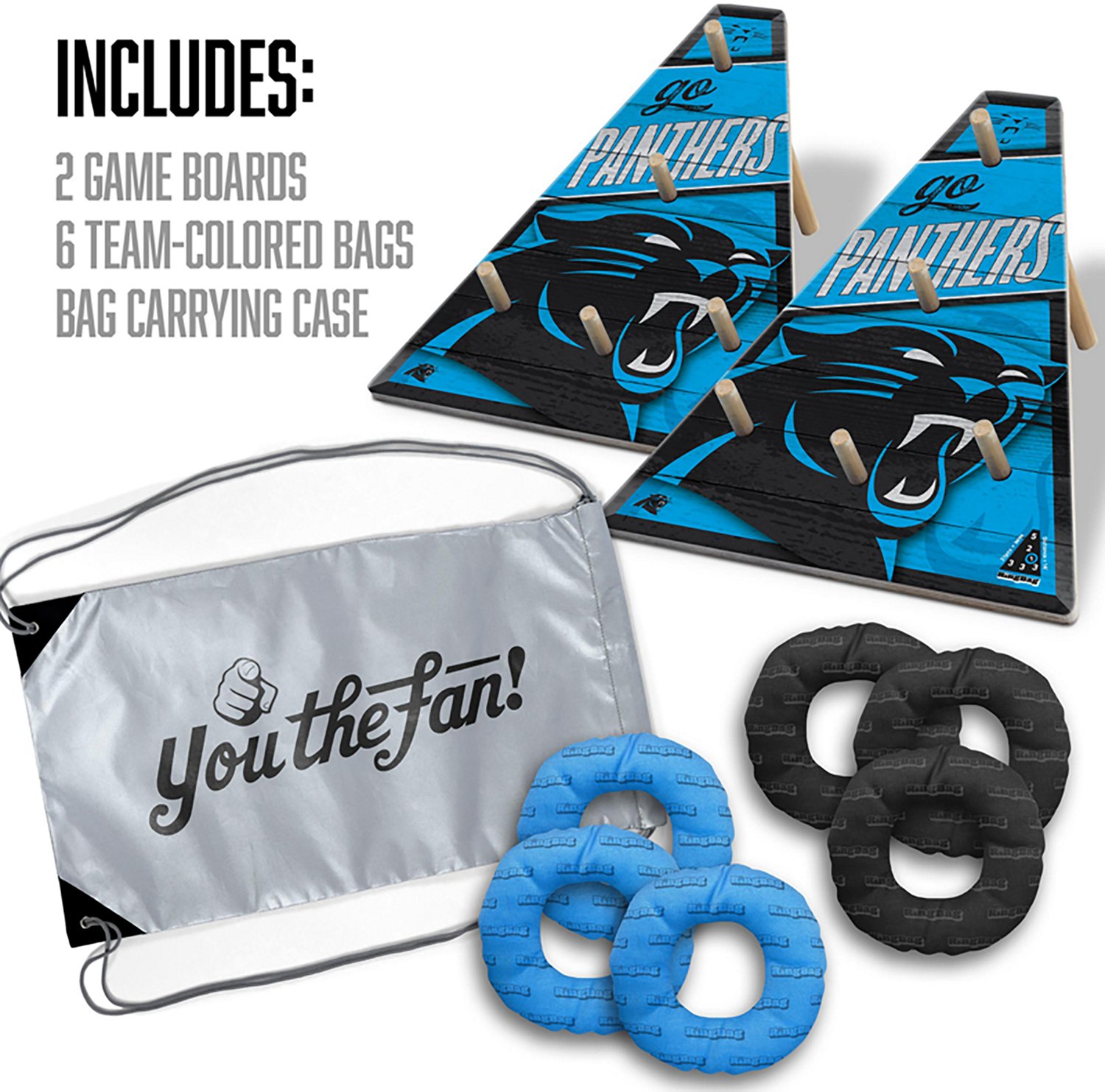 YouTheFan Carolina Panthers RingBag Cornhole Game - view number 2
