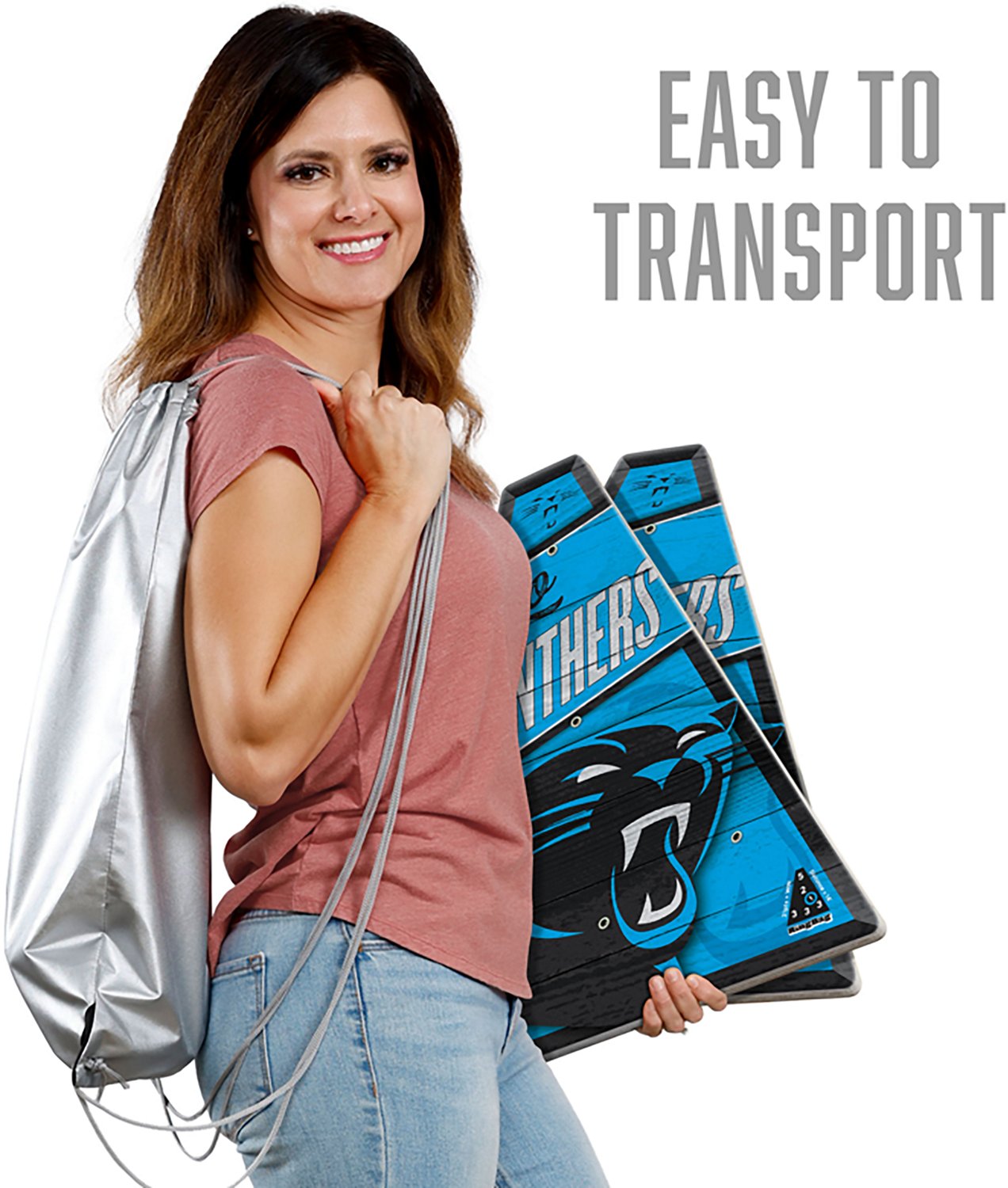 YouTheFan Carolina Panthers RingBag Cornhole Game - view number 5