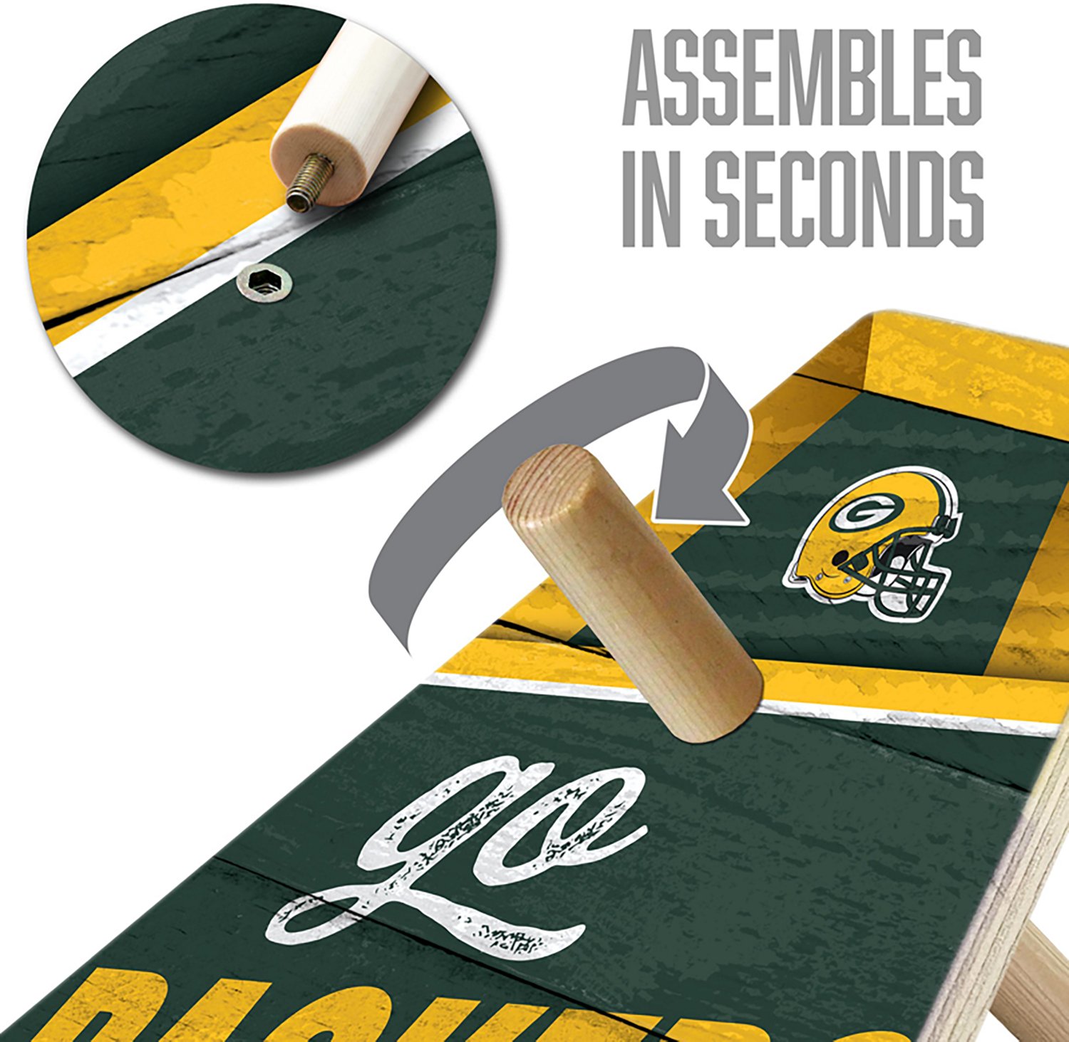 YouTheFan Green Bay Packers RingBag Cornhole Game - view number 4