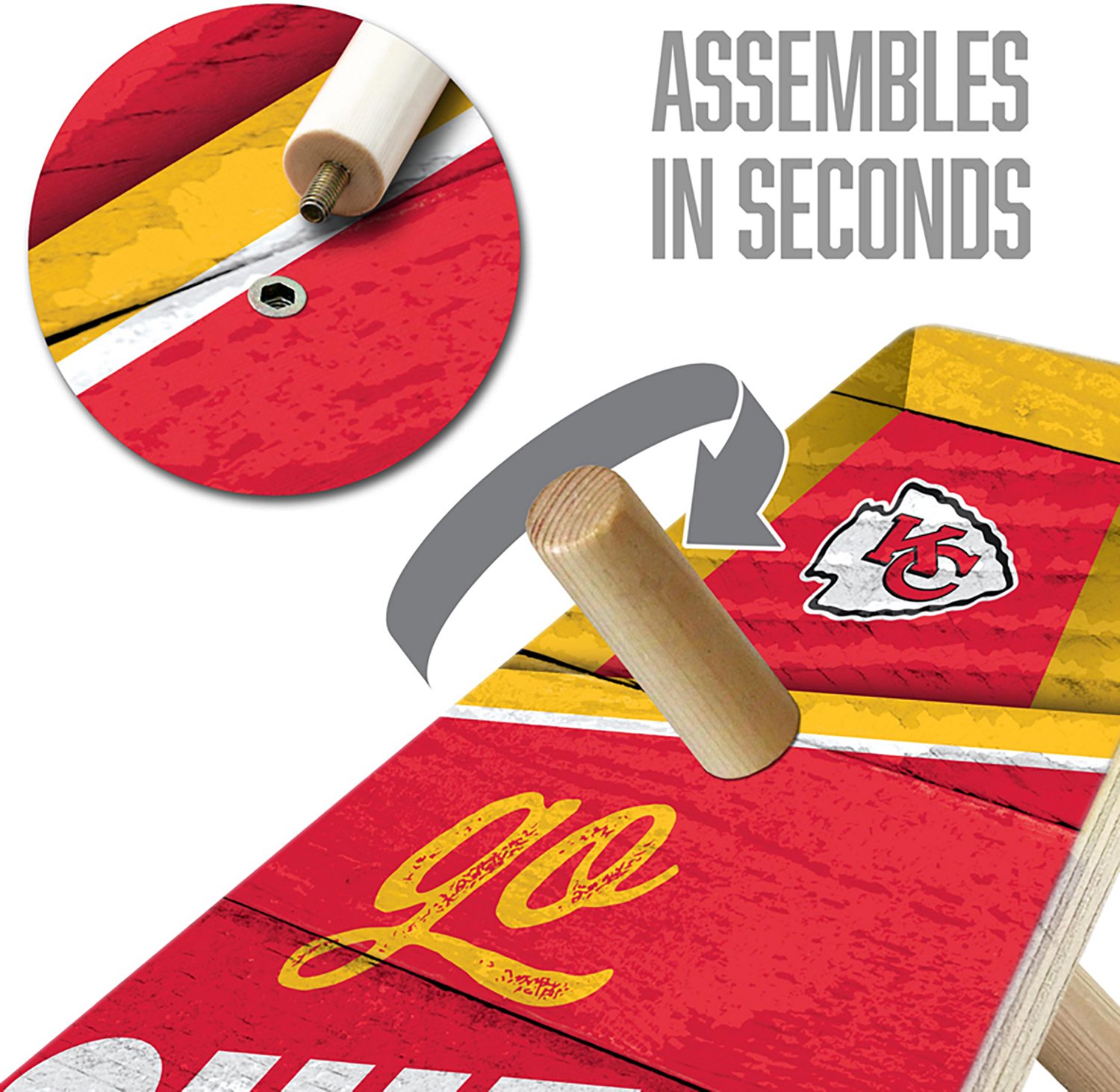YouTheFan Kansas City Chiefs RingBag Cornhole Game - view number 3
