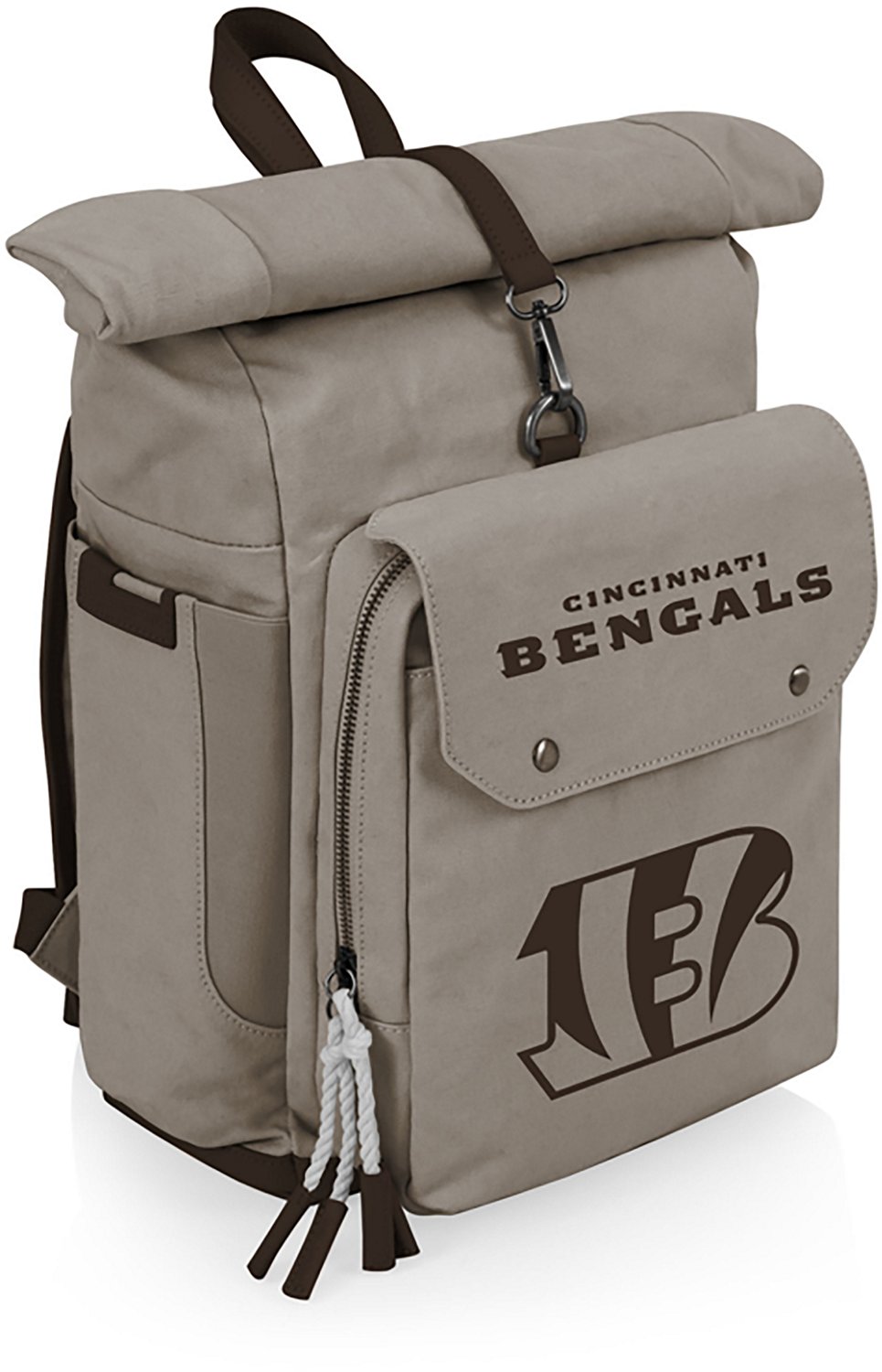 Picnic Time Cincinnati Bengals Carmel Roll Top 35 Can Backpack Cooler - view number 2