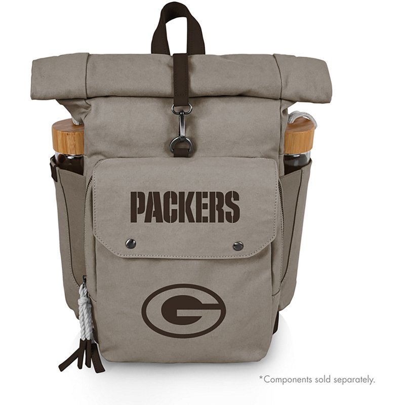 Picnic Time Green Bay Packers Carmel Roll Top 35 Can Backpack Cooler