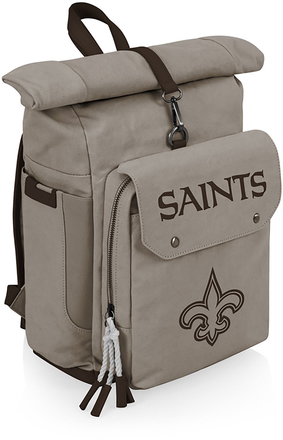 Picnic Time New Orleans Saints Carmel Roll Top 35 Can Backpack Cooler - view number 2