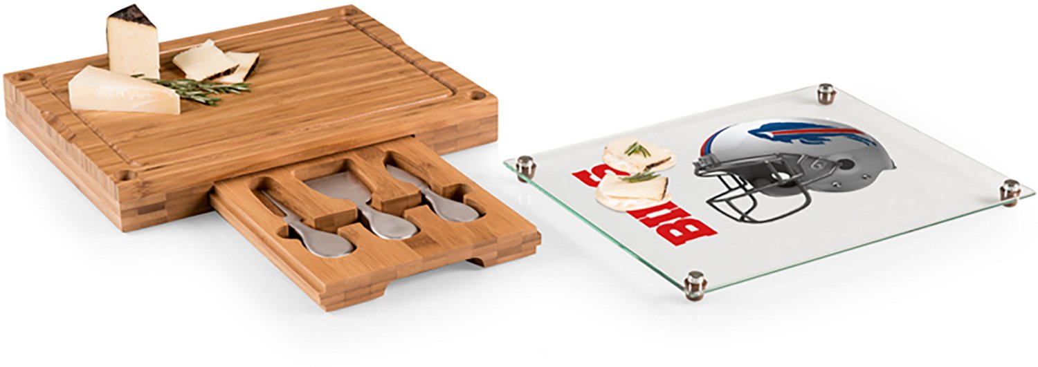 Picnic Time Buffalo Bills Concerto Glass Top Cheese Cutting Board and Tools Set - view number 2