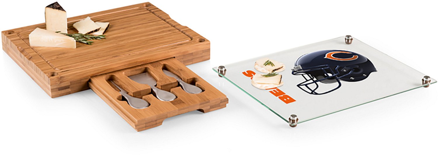 Picnic Time Chicago Bears Concerto Glass Top Cheese Cutting Board and Tools Set - view number 2