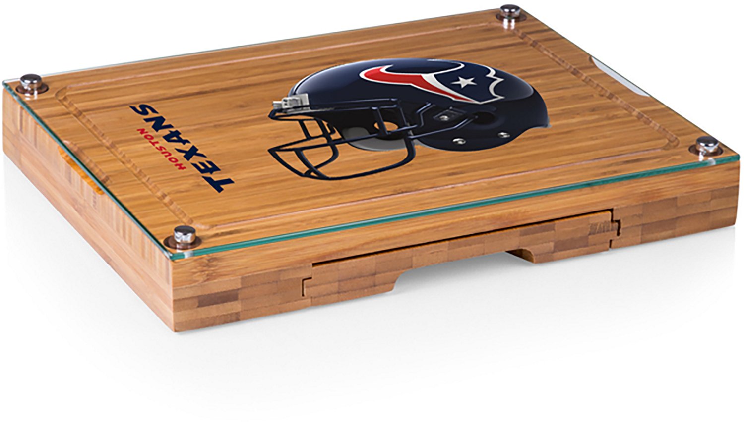 Picnic Time Houston Texans Concerto Glass Top Cheese Cutting Board and Tools Set - view number 1