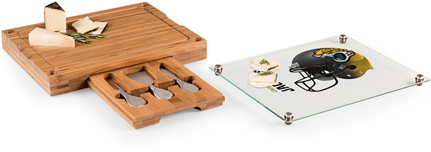 Picnic Time Jacksonville Jaguars Concerto Glass Top Cheese Cutting Board and Tools Set - view number 2