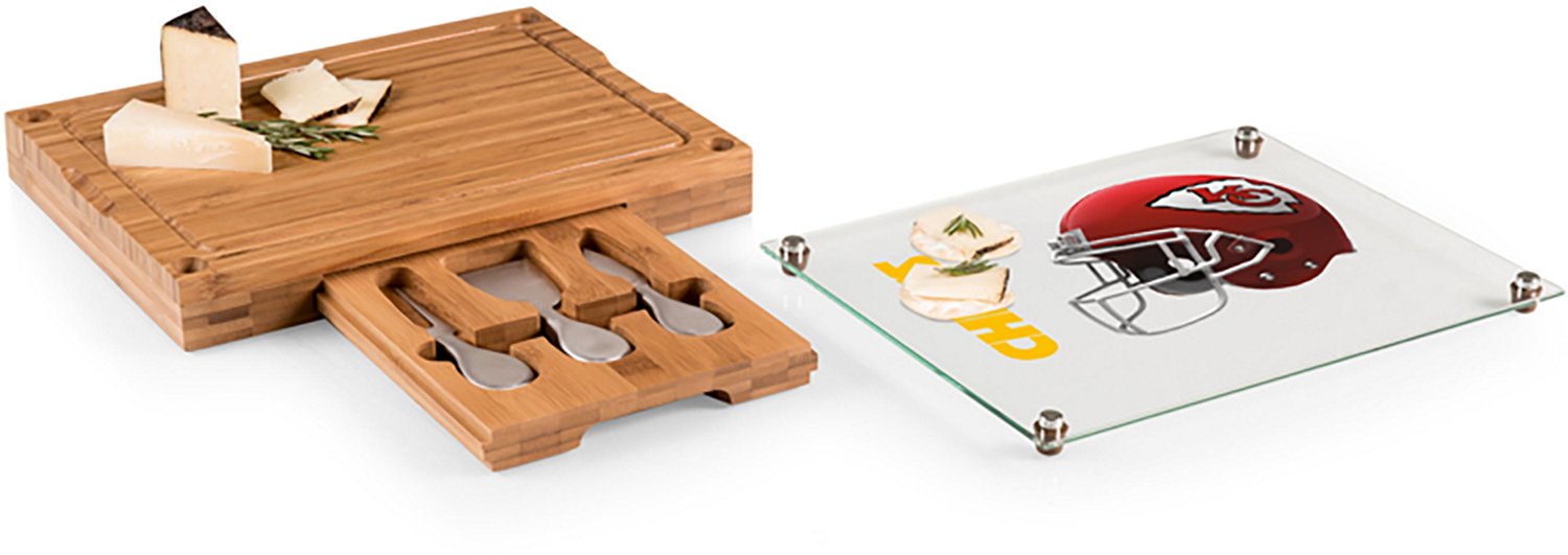 Picnic Time Kansas City Chiefs Concerto Glass Top Cheese Cutting Board and Tools Set - view number 2