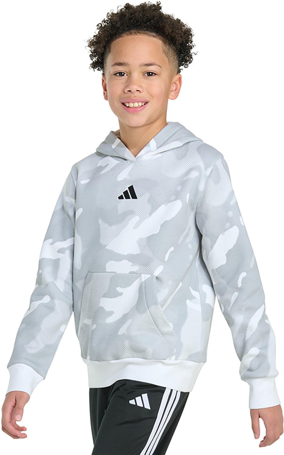 adidas Boys' Halftone Camo Printed Fleece Pullover Hoodie - view number 2