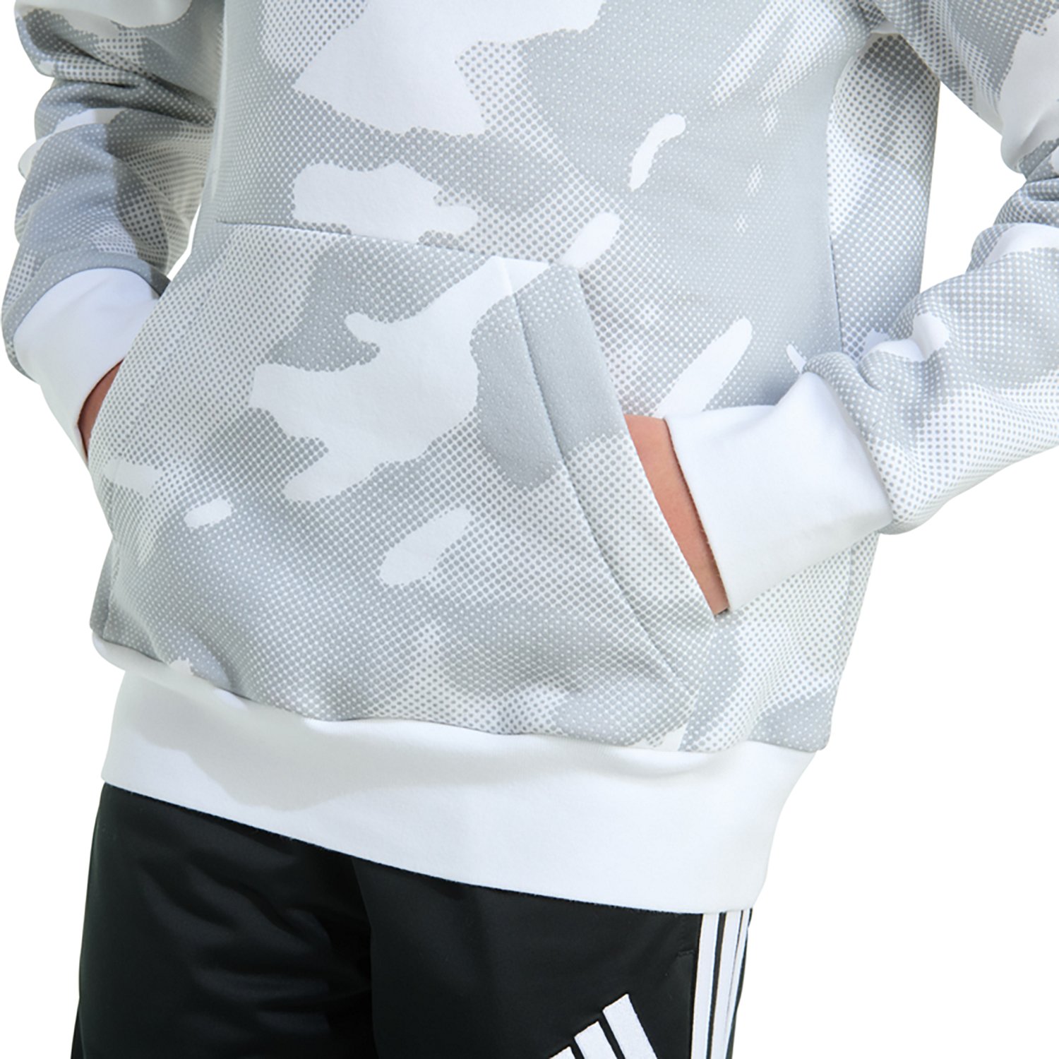 adidas Boys' Halftone Camo Printed Fleece Pullover Hoodie - view number 5
