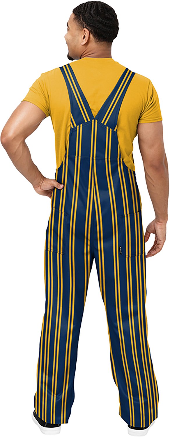 FOCO Men's West Virginia Sideline Spirit Stripe Overalls - view number 2