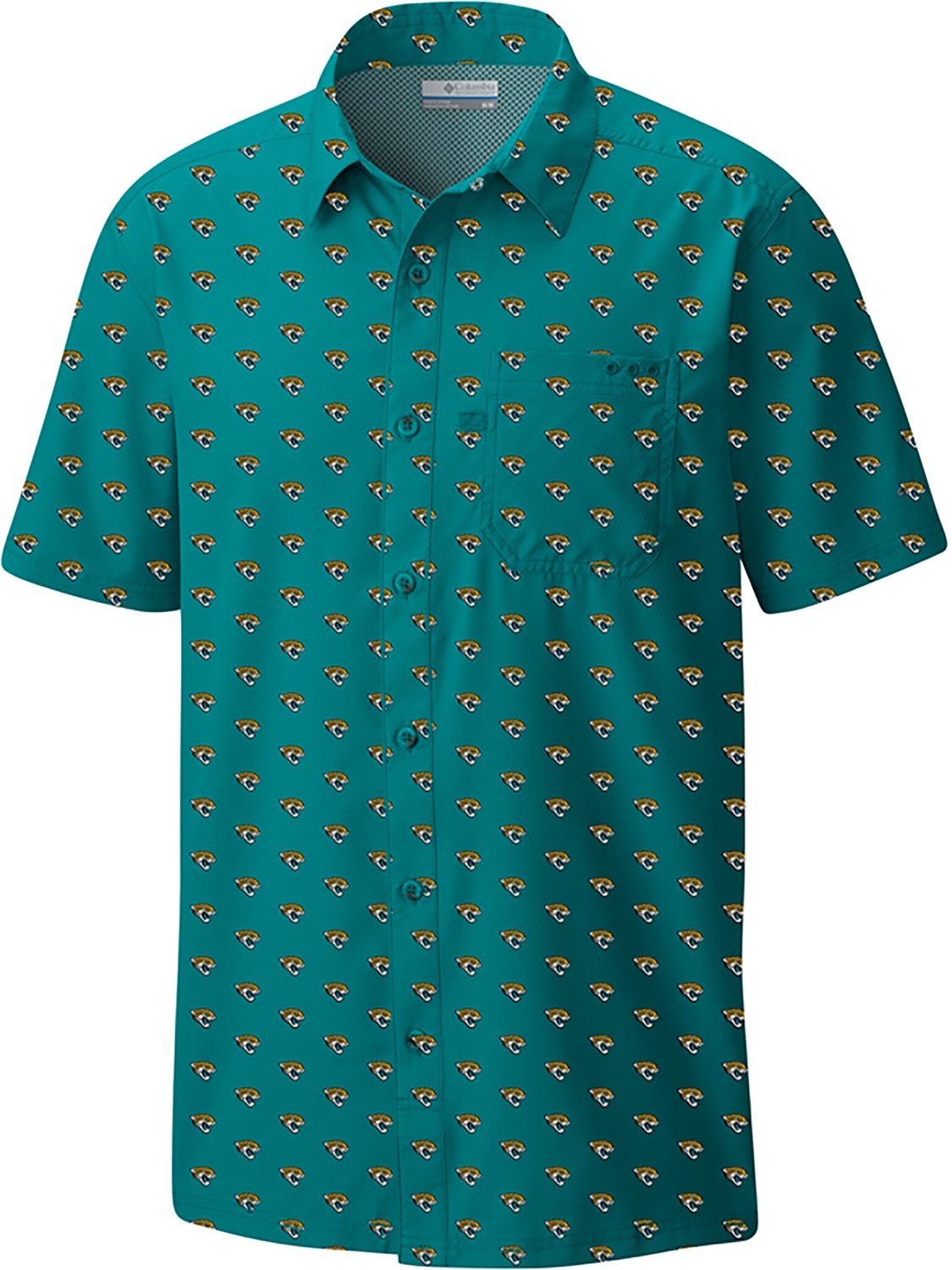 Columbia Sportswear Jacksonville Jaguars Super Slack Tide Micro Print Camp Shirt - view number 1