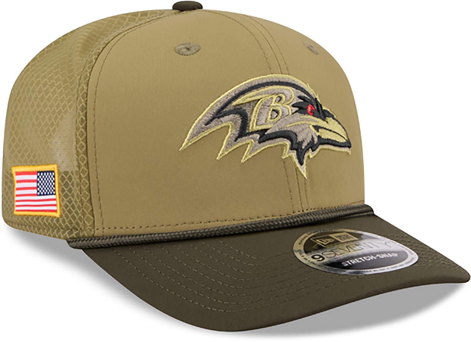 New Era Men's Ravens 25 Salute to Service 9SEVENTY Cap - view number 5