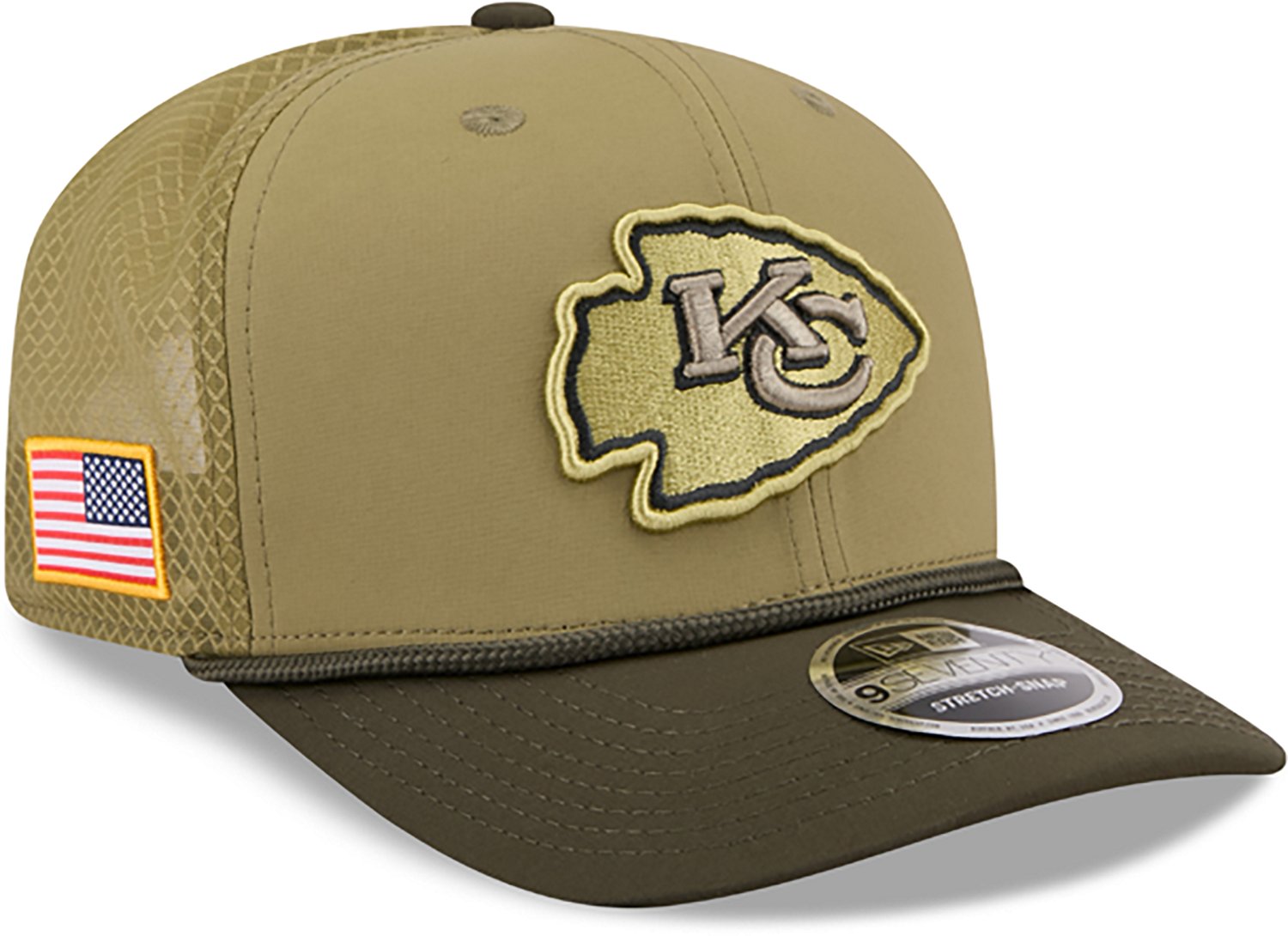 New Era Men's Chiefs 25 Salute to Service 9SEVENTY Cap - view number 5