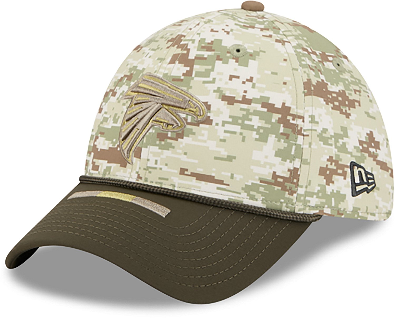 New Era Men's Falcons 25 Salute to Service Camo 39THIRTY Cap - view number 6