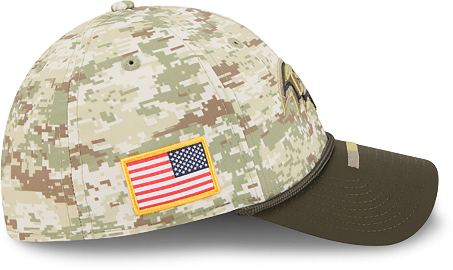 New Era Men's Ravens 25 Salute to Service Camo 39THIRTY Cap - view number 3