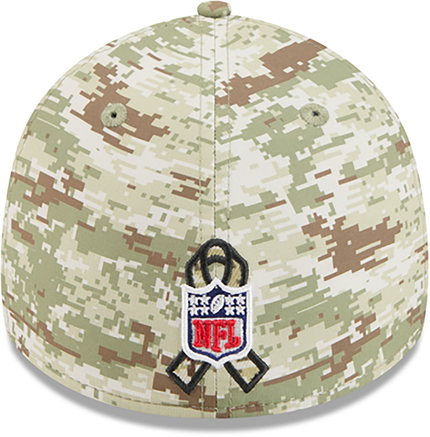 New Era Men's Panthers 25 Salute to Service Camo 39THIRTY Cap - view number 2