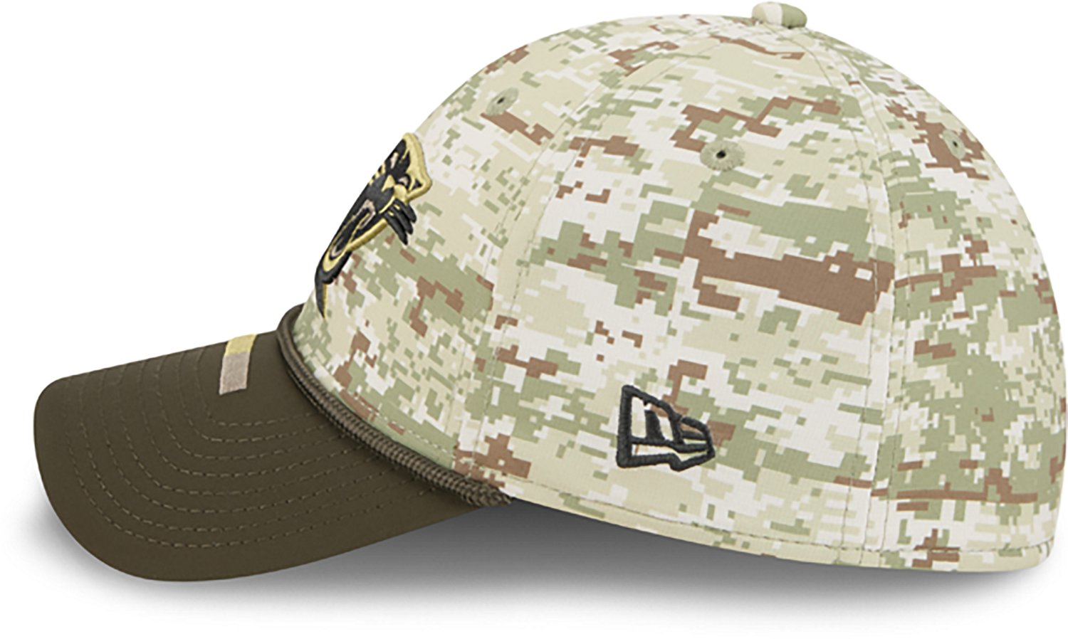 New Era Men's Panthers 25 Salute to Service Camo 39THIRTY Cap - view number 4