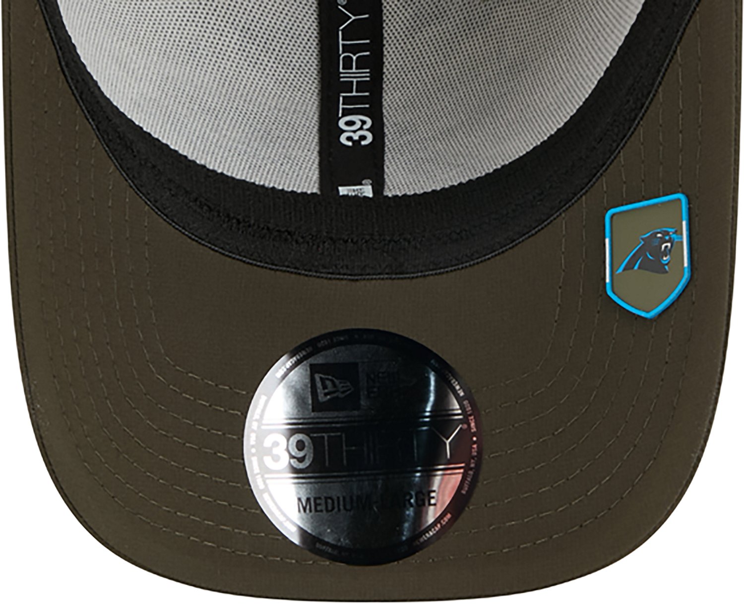 New Era Men's Panthers 25 Salute to Service Camo 39THIRTY Cap - view number 7