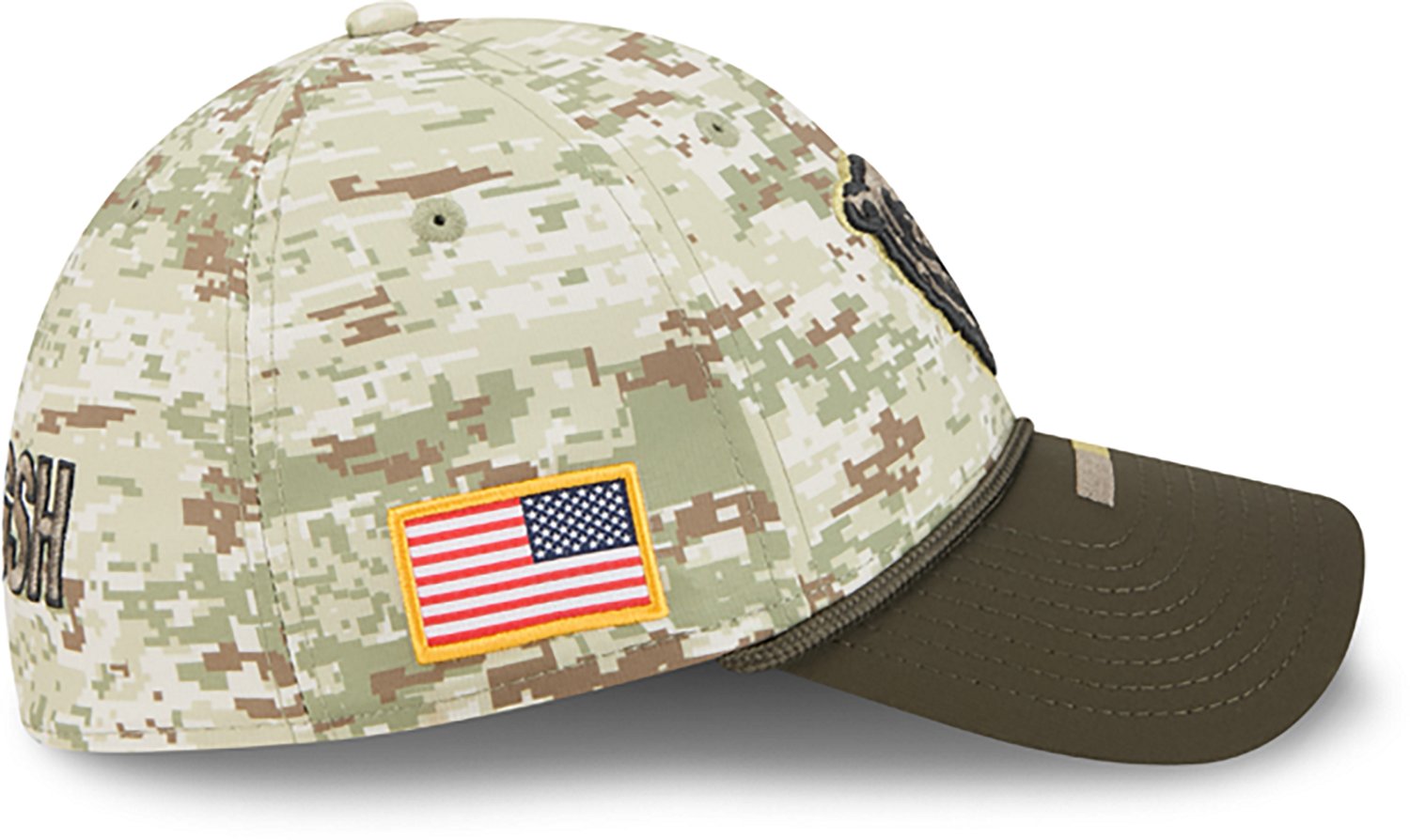 New Era Men's Bears 25 Salute to Service Camo 39THIRTY Cap - view number 3