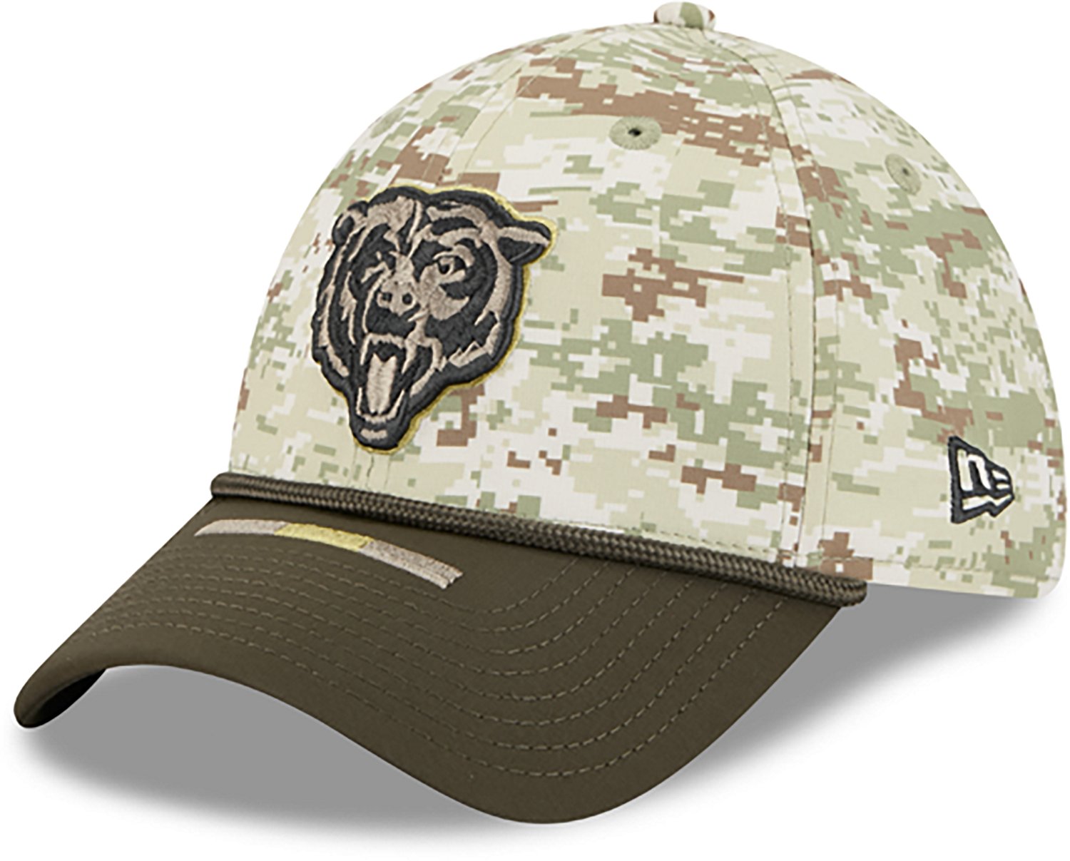 New Era Men's Bears 25 Salute to Service Camo 39THIRTY Cap - view number 6