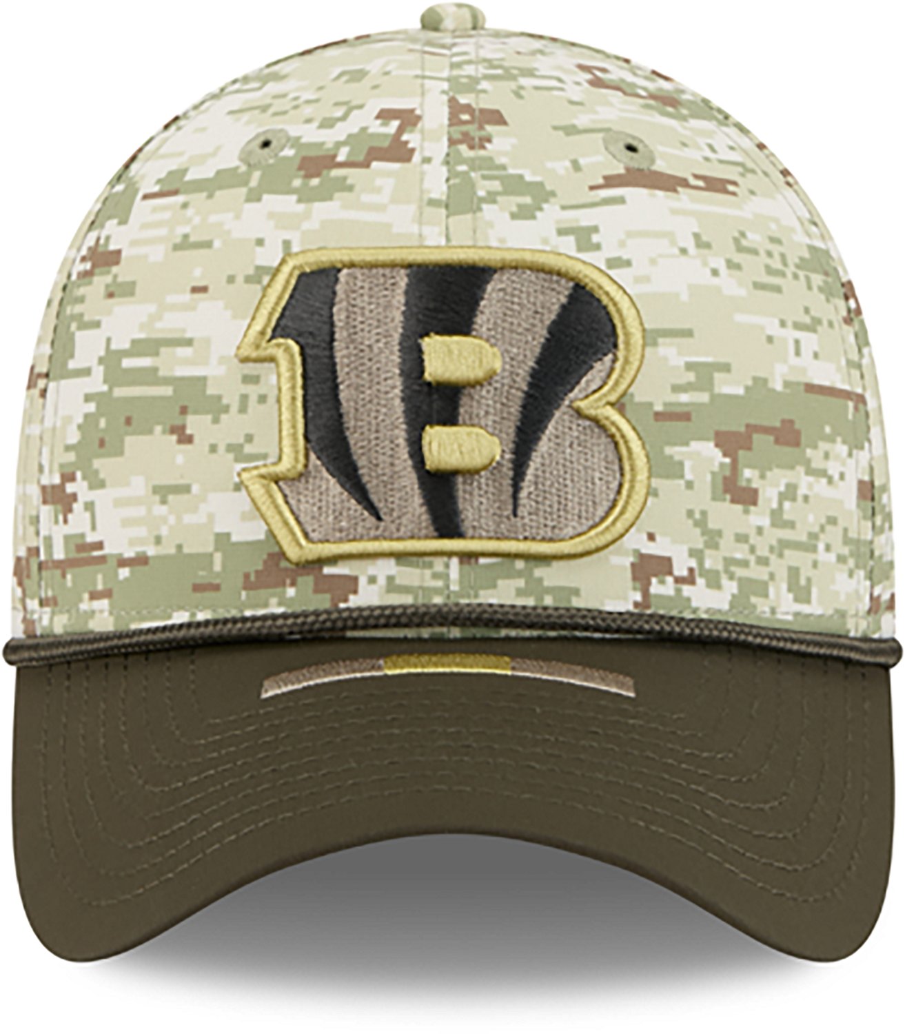 New Era Men's Bengals 25 Salute to Service Camo 39THIRTY Cap