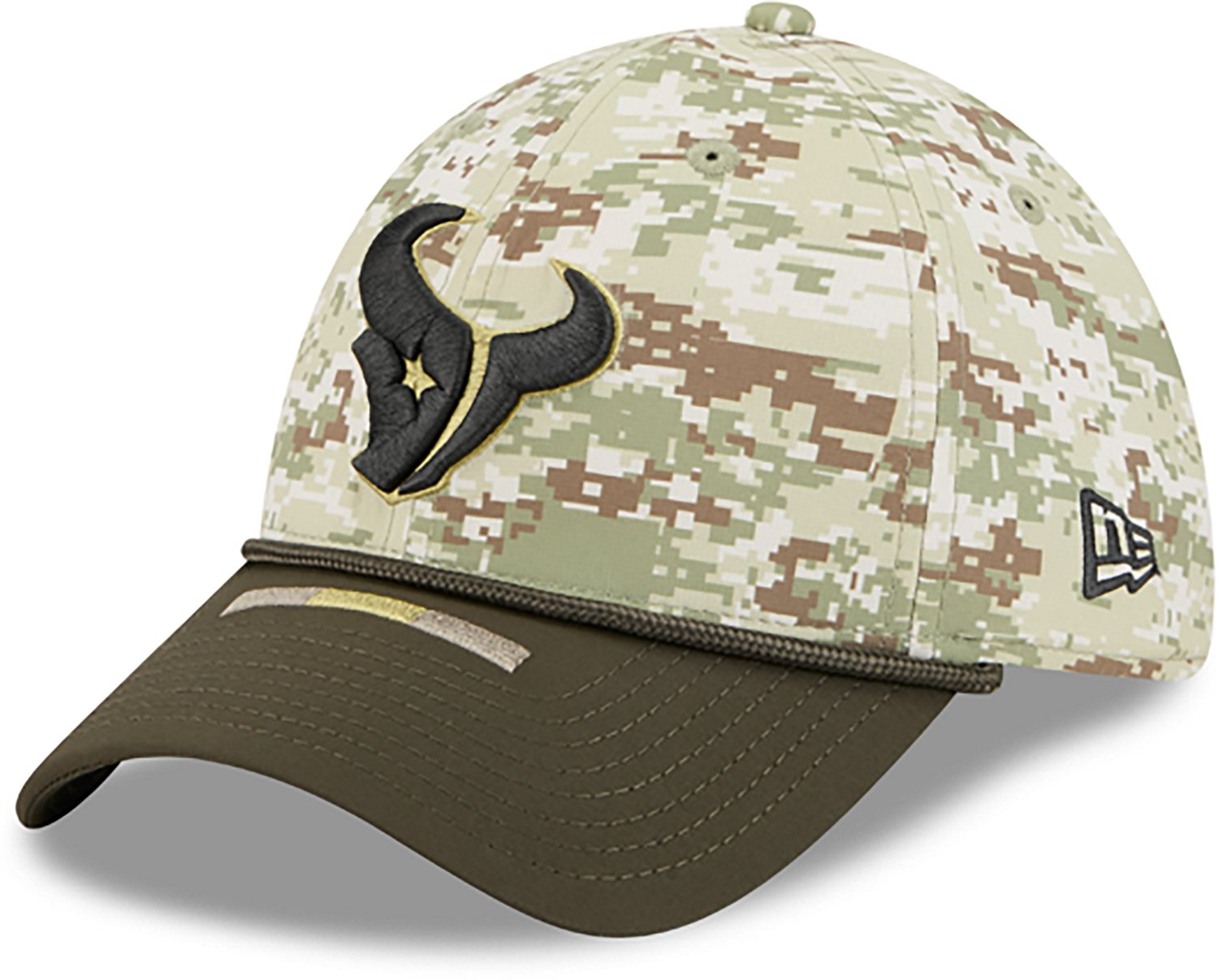 New Era Men's Texans 25 Salute to Service Camo 39THIRTY Cap - view number 6