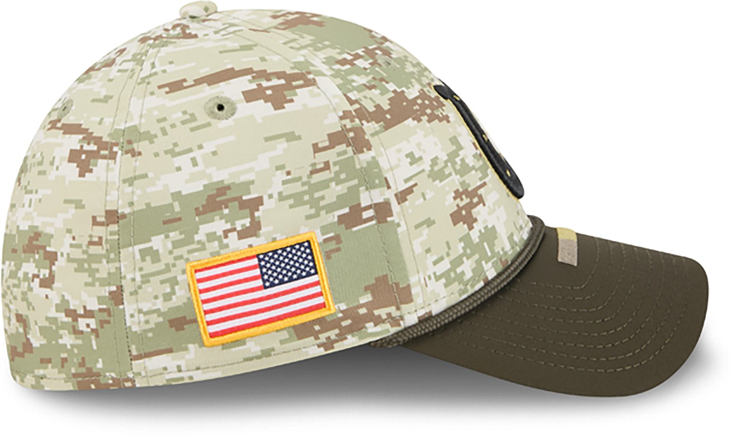 New Era Men's Colts 25 Salute to Service Camo 39THIRTY Cap - view number 3