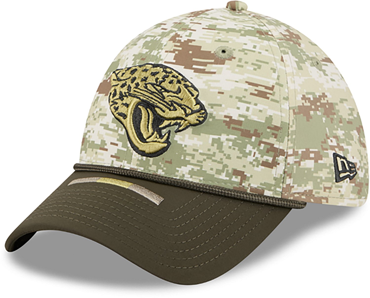 New Era Men's Jaguars 25 Salute to Service Camo 39THIRTY Cap - view number 6