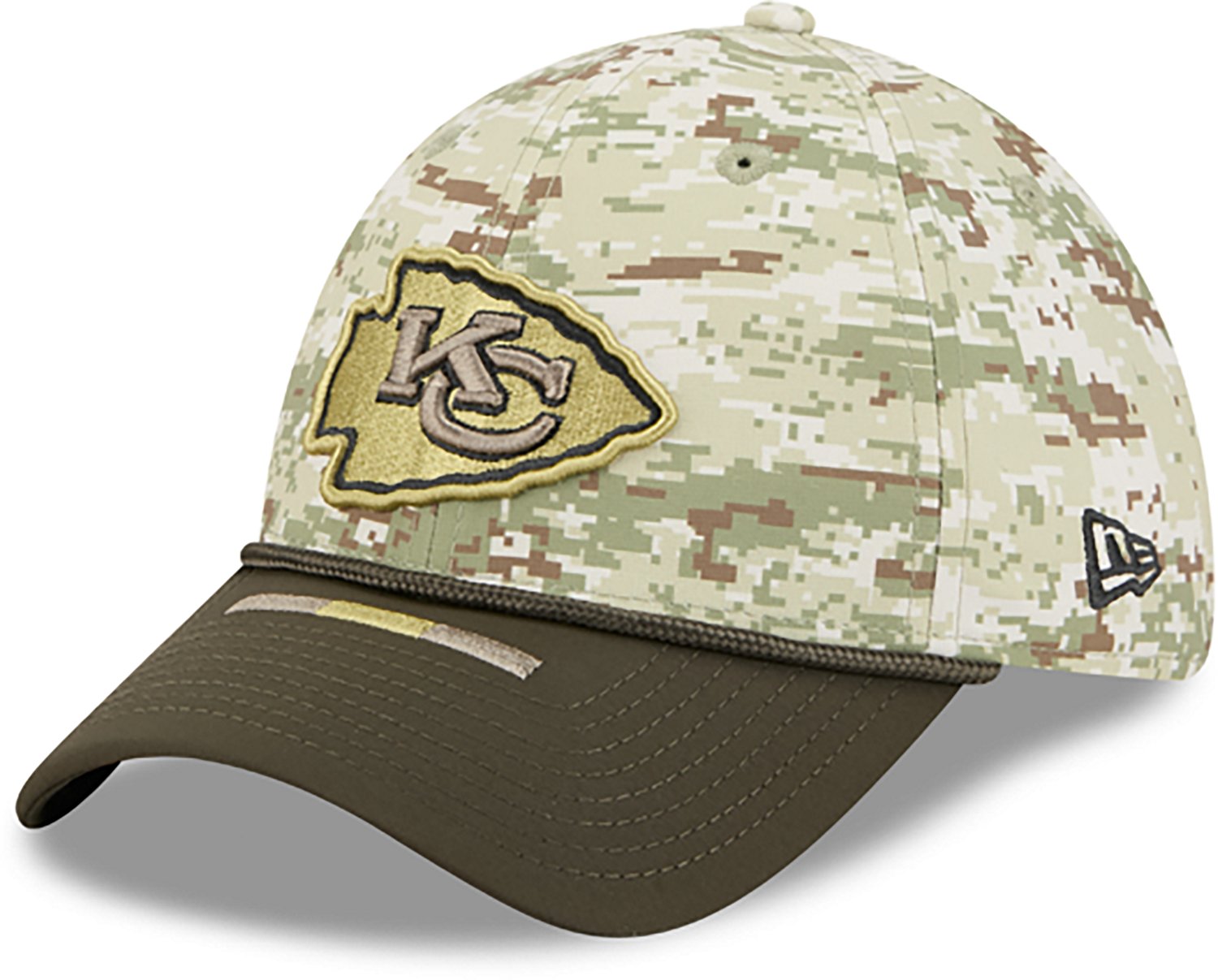 New Era Men's Chiefs 25 Salute to Service Camo 39THIRTY Cap - view number 6