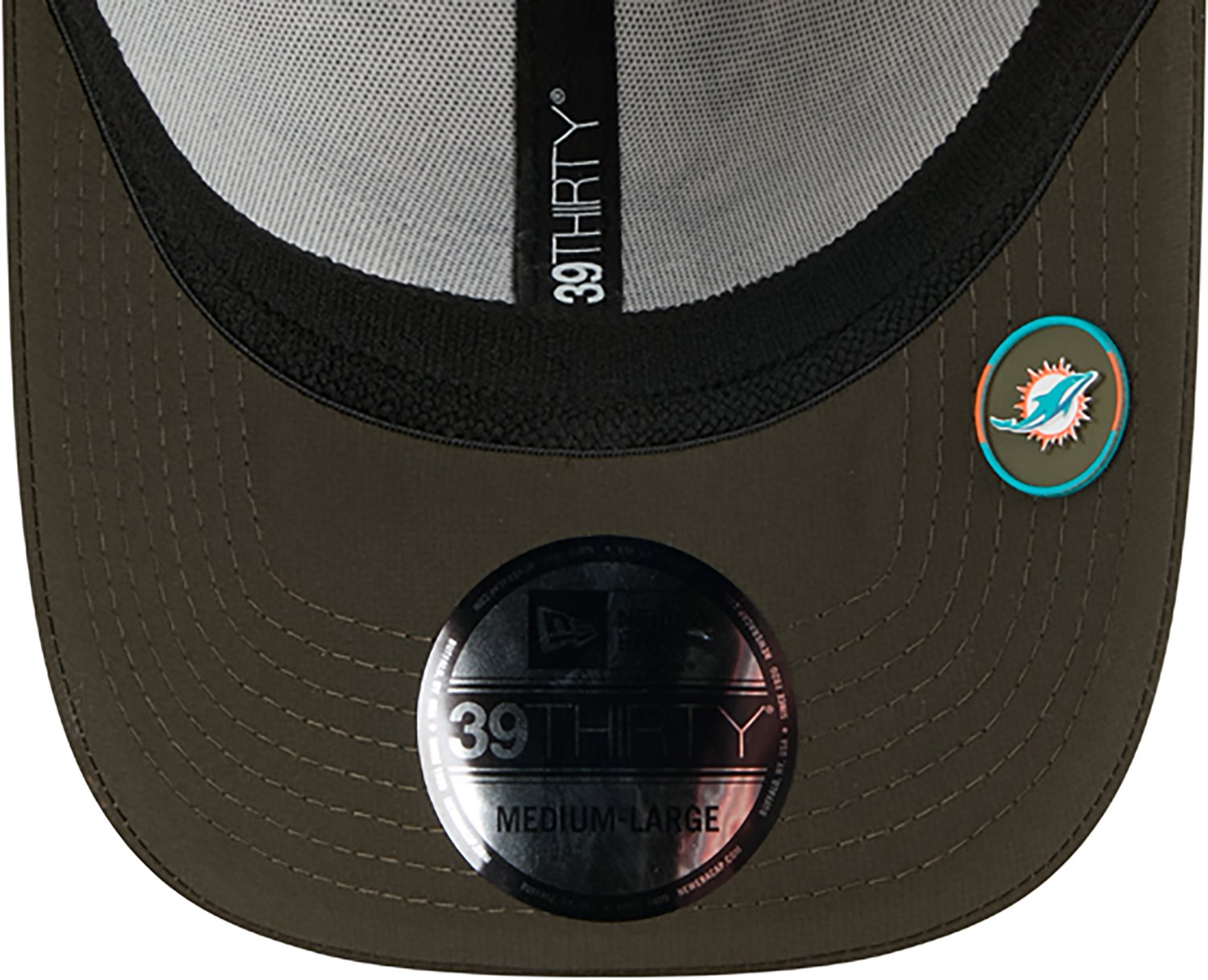 New Era Men's Dolphins 25 Salute to Service Camo 39THIRTY Cap - view number 7