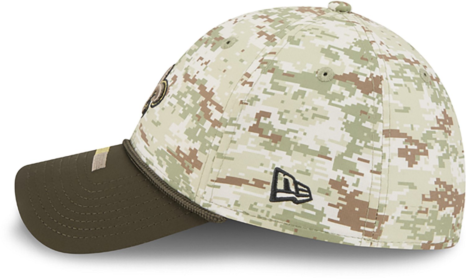 New Era Men's Saints 25 Salute to Service Camo 39THIRTY Cap - view number 4
