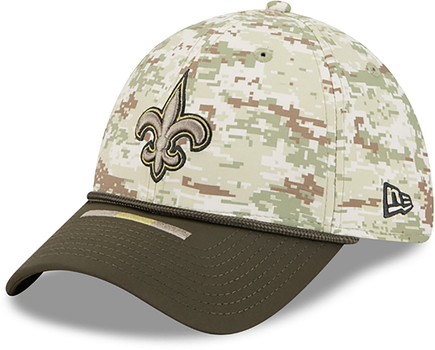 New Era Men's Saints 25 Salute to Service Camo 39THIRTY Cap - view number 6