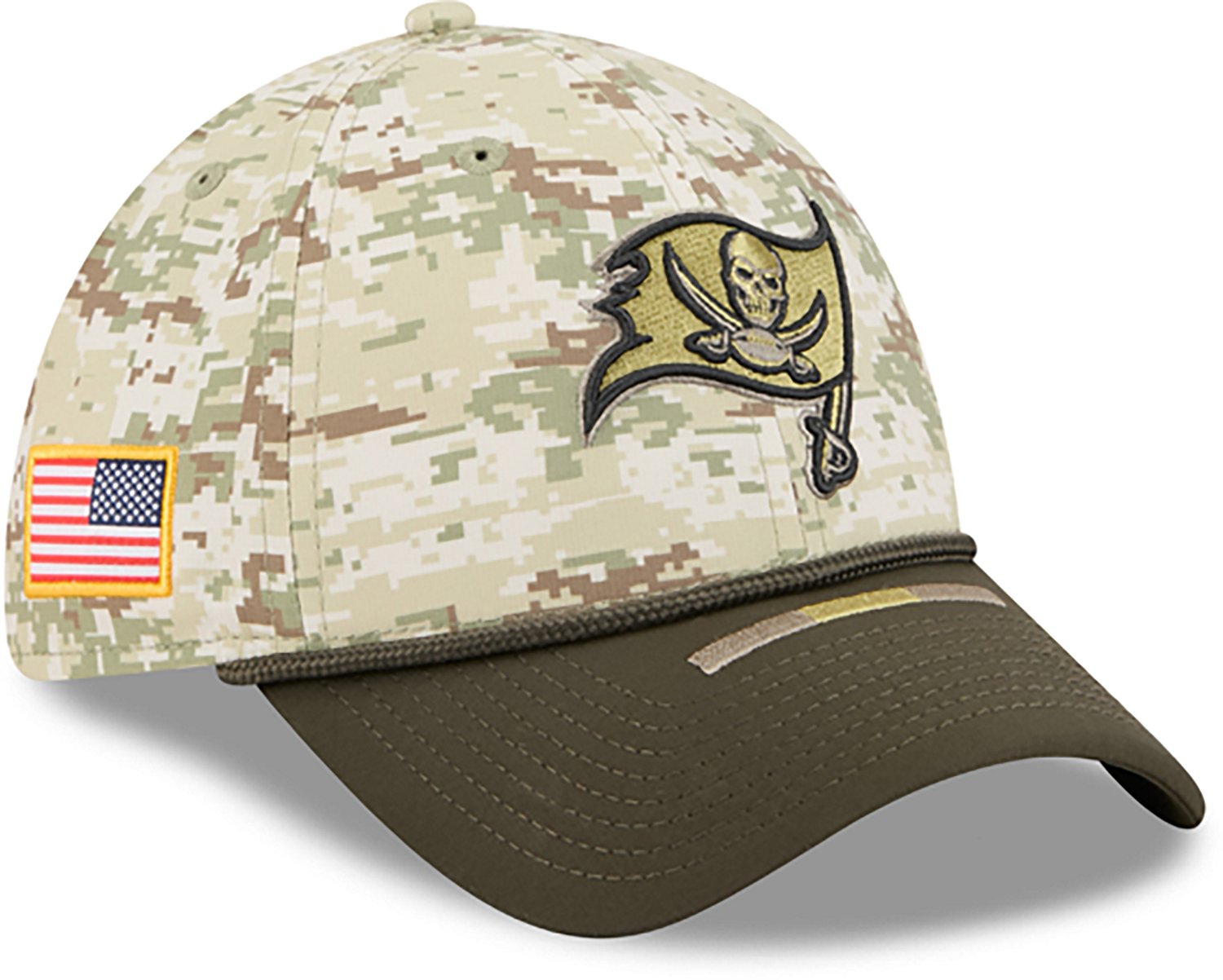New Era Men's Buccaneers 25 Salute to Service Camo 39THIRTY Cap - view number 4
