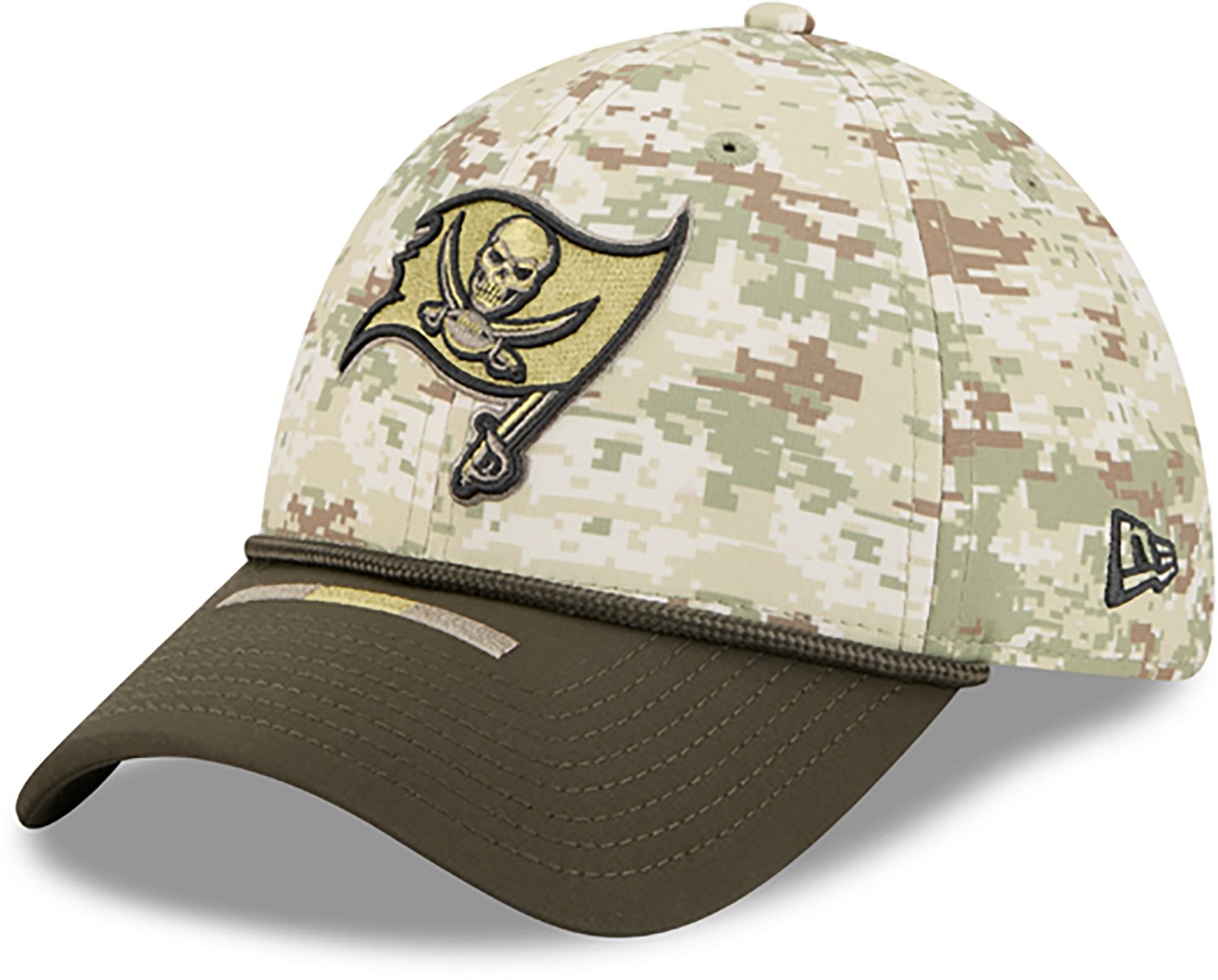 New Era Men's Buccaneers 25 Salute to Service Camo 39THIRTY Cap - view number 5