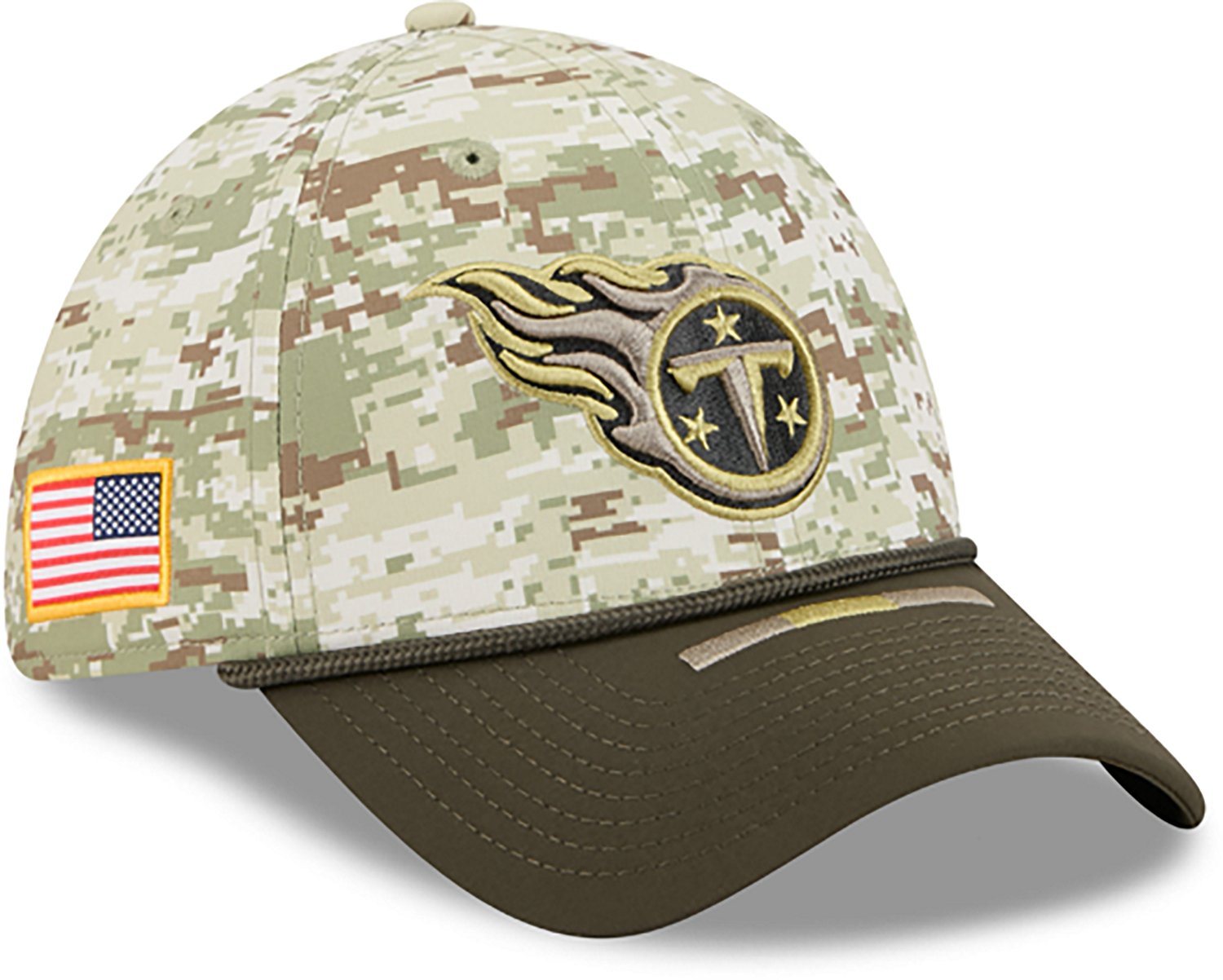 New Era Men's Titans 25 Salute to Service Camo 39THIRTY Cap - view number 5