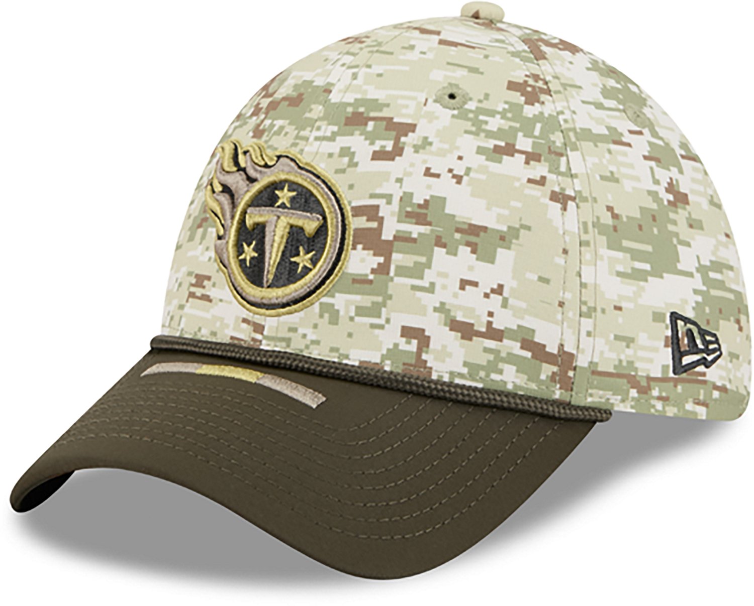 New Era Men's Titans 25 Salute to Service Camo 39THIRTY Cap - view number 6